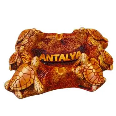 Antalya Themed Plaster Turtle Ashtray - 5