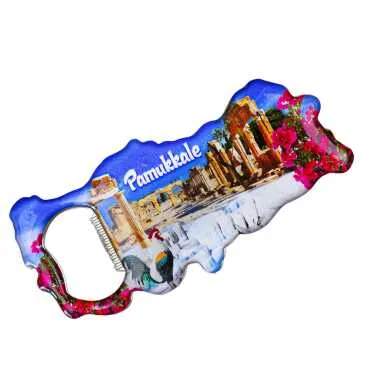 Pamukkale Temalı Myros Metal Harita Açacak Magnet 100x45 mm - Standart - 2