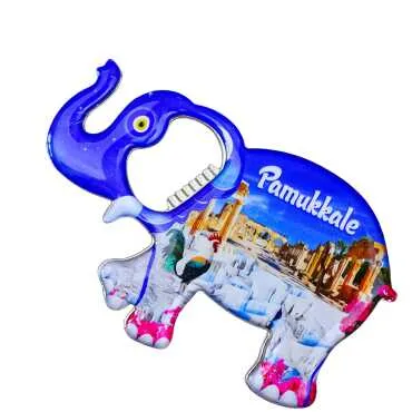 Pamukkale Temalı Myros Metal Fil Açacak Magnet 98x61 mm - 5