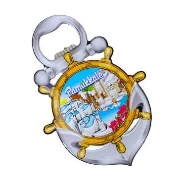 Pamukkale Temalı Myros Metal Çapa Açacak Magnet 105x72 mm - Standart - 2