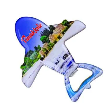 Pamukkale Temalı Myros Metal Uçak Açacak Magnet 105x89 mm - Standart - 2