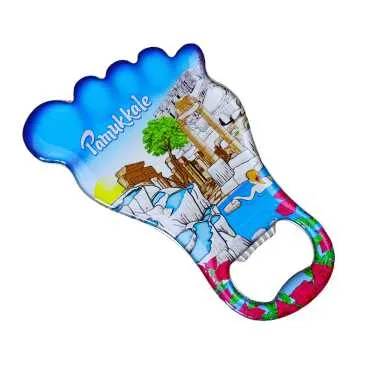 Pamukkale Themed Myros Metal Bottle Opener Refrigerator Magnet 100x59 mm - Standart - 2