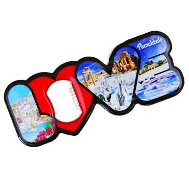 Pamukkale Temalı Myros Metal Love Açacak Magnet 114x47 mm - Standart - 2