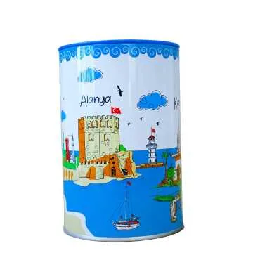Antalya Temalı Myros Metal Kumbara 83x83x125 mm - Standart - 2