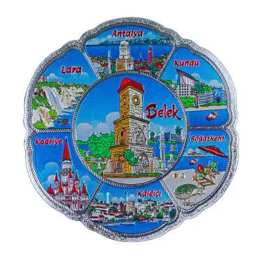 Belek Themed Metallic Refrigerator Magnet 70mm