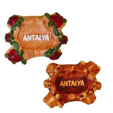 Antalya Themed Plaster Turtle Ashtray - 2