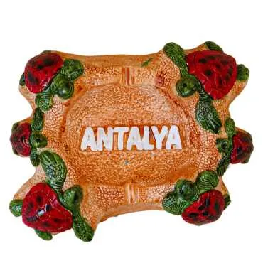 Antalya Themed Plaster Turtle Ashtray - 3
