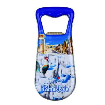 Pamukkale Temalı Myros Metal Damla Açacak Magnet 95x42 mm - 4