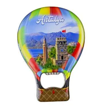 Antalya Themed Myros Metal Balloon Bottle Opener Refrigerator Magnet T 102x73 mm - 3