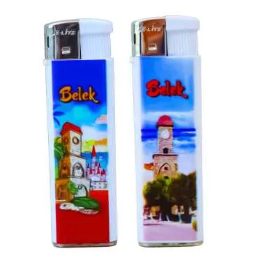 Belek Themed UV Plastic White Printed Lighter - 2