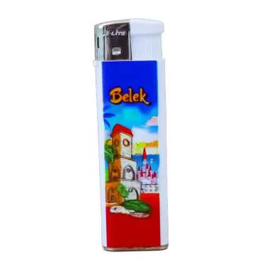 Belek Themed UV Plastic White Printed Lighter - 3