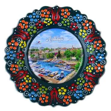 Antalya Themed Myros Ceramic Picture Plate 18 cm - 6