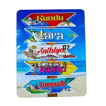 Antalya Themed Embossed PVC Refrigerator Magnet 70x90 mm - 4