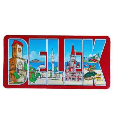 Belek Temalı Metalize Magnet 50*100 Mm  - 4