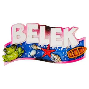 Belek Themed Transparent Polyester Refrigerator Magnet Plate