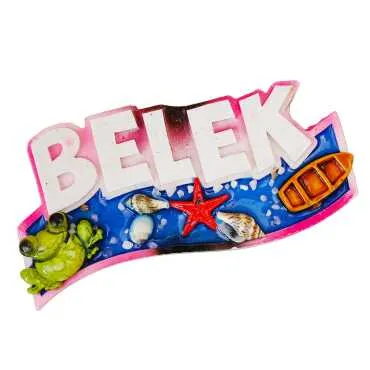 Belek Themed Transparent Polyester Refrigerator Magnet Plate - 7