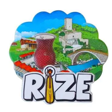 Rize Themed Myros Traditional Polyester Refrigerator Magnet