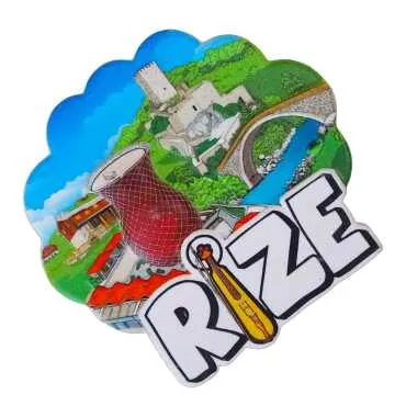 Rize Themed Myros Traditional Polyester Refrigerator Magnet - Standart - 2