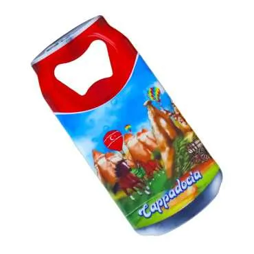 Cappadocia Themed Myros Tin Bottle Opener Refrigerator Magnet 43x80 mm - Standart - 2