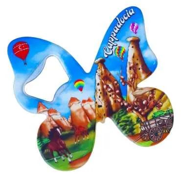 Cappadocia Themed UV Printed Butterfly Bottle Opener - Standart - 2