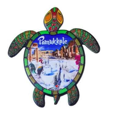 Pamukkale Themed UV Printed Turtle Bottle Opener