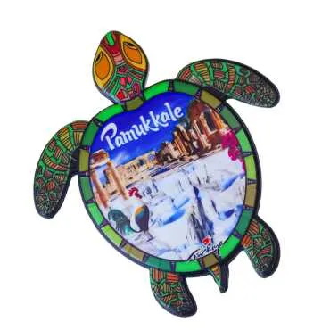 Pamukkale Themed UV Printed Turtle Bottle Opener - Standart - 2