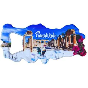 Pamukkale Themed UV Map Bottle Opener