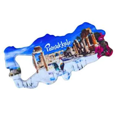 Pamukkale Themed UV Map Bottle Opener - Standart - 2