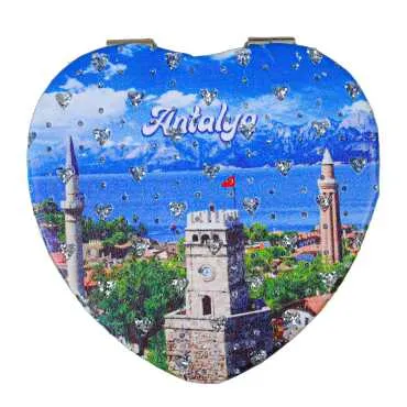 Antalya Temalı Myros Kalp Pu Ayna - 3