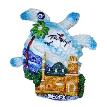 Belek Themed Stone and Mother of Pearl Polyester Refrigerator Magnet - 25