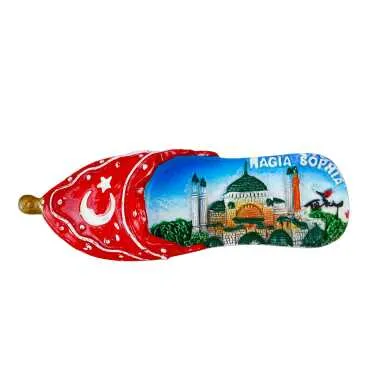 Istanbul Themed Stone and Mother of Pearl Polyester Refrigerator Magnet - 11