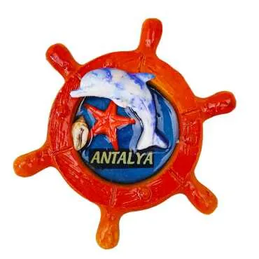 Antalya Temalı Şeffaf Polyester Tabak Magnet - 19