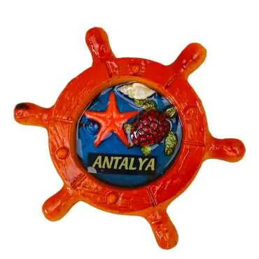 Antalya Themed Transparent Polyester Plate Refrigerator Magnet