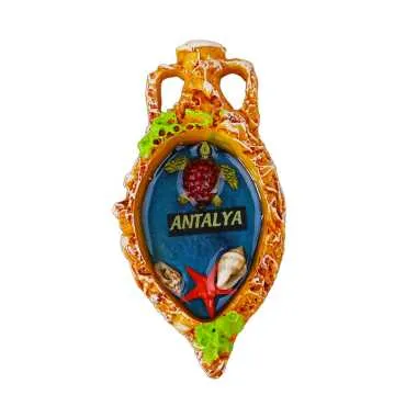 Antalya Temalı Şeffaf Polyester Tabak Magnet - 15