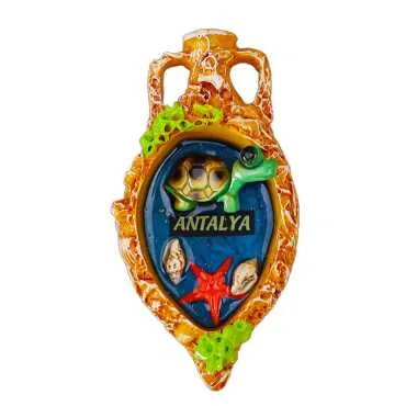 Antalya Temalı Şeffaf Polyester Tabak Magnet - 14