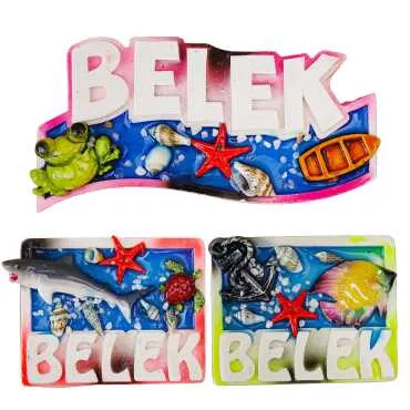 Belek Themed Transparent Polyester Refrigerator Magnet Plate - 2