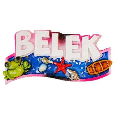 Belek Themed Transparent Polyester Refrigerator Magnet Plate - 3