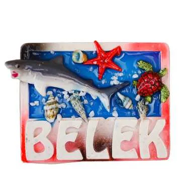 Belek Themed Transparent Polyester Refrigerator Magnet Plate - 4