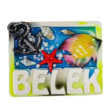 Belek Themed Transparent Polyester Refrigerator Magnet Plate - 5