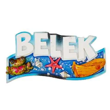 Belek Themed Transparent Polyester Refrigerator Magnet Plate - 6