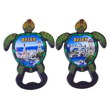 Belek Themed UV Printed Turtle Bottle Opener - 2