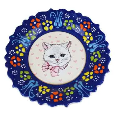 Cat Themed Myros Ceramic Picture Plate 12 cm - Standart - 2