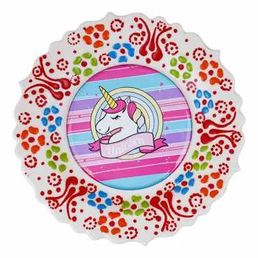 Unicorn Themed Myros Ceramic Picture Plate 12 cm