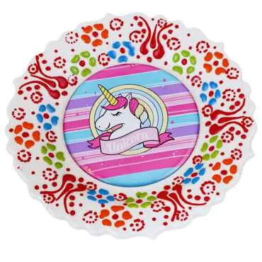 Unicorn Themed Myros Ceramic Picture Plate 12 cm - Standart - 2