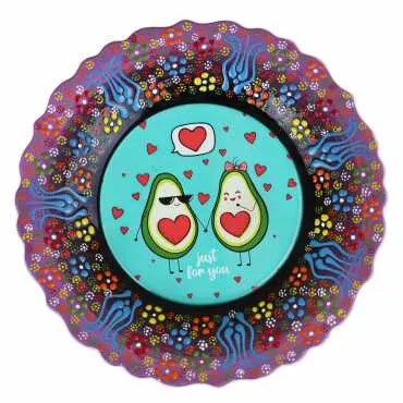 Avocado Themed Myros Ceramic Picture Plate 18 cm