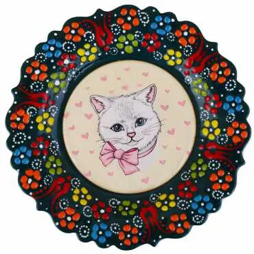 Cat Themed Myros Ceramic Picture Plate 18 cm