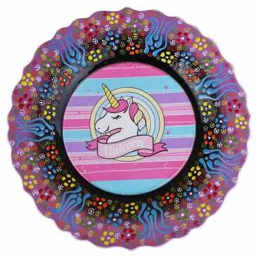 Unicorn Themed Myros Ceramic Picture Plate 18 cm