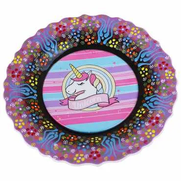 Unicorn Themed Myros Ceramic Picture Plate 18 cm - 5