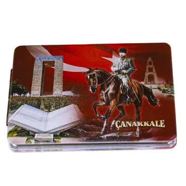 Çanakkale Themed Myros Rectangular Customized PU Mirror 85x62x11 mm - Standart - 2