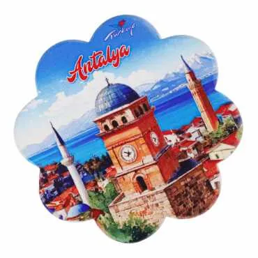 Antalya Themed UV Daisy Traditional Coaster 88 mm - 6